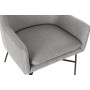 Armchair DKD Home Decor Black Light grey Metal 66 x 62 x 76,5 cm