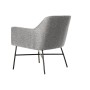 Armchair DKD Home Decor Black Light grey Metal 66 x 62 x 76,5 cm