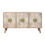 Sideboard Home ESPRIT White Golden Natural Wood 145 x 45 x 80 cm