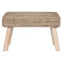 Footrest DKD Home Decor Brown Jute Natural Urban 60 x 30 x 40 cm