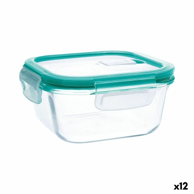 Boîte à lunch hermétique Quid Ciclon Turquoise verre 800 ml (12 Unités)