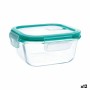 Boîte à lunch hermétique Quid Ciclon Turquoise verre 800 ml (12 Unités)