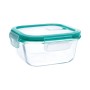 Boîte à lunch hermétique Quid Ciclon Turquoise verre 800 ml (12 Unités)