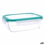 Boîte à lunch hermétique Quid Ciclon Turquoise verre 640 ml (12 Unités)