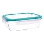 Boîte à lunch hermétique Quid Ciclon Turquoise verre 640 ml (12 Unités)