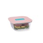Hermetic Lunch Box Luminarc Joy Orange Glass 800 ml (6 Units)
