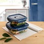 Hermetic Lunch Box Luminarc Baltic Blue Glass 1,22 L (6 Units)