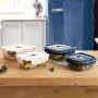 Hermetic Lunch Box Luminarc Baltic Blue Glass 1,22 L (6 Units)