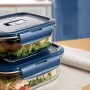 Hermetic Lunch Box Luminarc Baltic Blue Glass 1,22 L (6 Units)