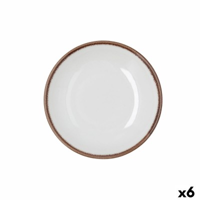 Assiette creuse Bidasoa Orion Hydrozero Blanc Céramique Ø 20 cm (6 Unités)