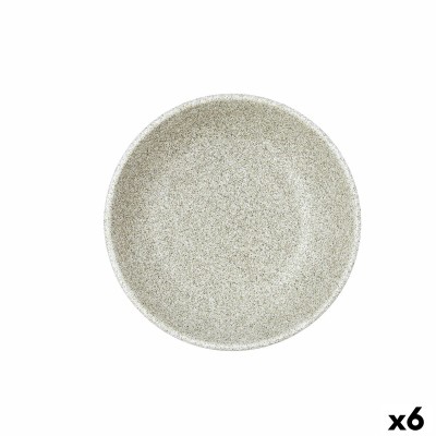 Assiette creuse Bidasoa Element Hydrozero Beige Céramique Ø 20 cm (6 Unités)