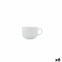 Tasse de café et de thé Bidasoa Serenity Hydrozero Blanc Céramique 230 ml (6 Unités)
