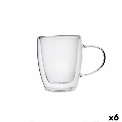 Tasse de café et de thé Quid Serenia Transparent verre 300 ml (6 Unités)