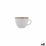 Tasse de café et de thé Bidasoa Orion Hydrozero Blanc Céramique 200 ml (6 Unités)