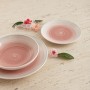 Dessert dish Quid Velvet Pink Ceramic Ø 19 cm (12 Units)
