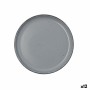 Assiette à dessert Quid Duna Gris Céramique 20 x 2,5 cm (12 Unités)