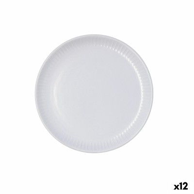 Assiette à dessert Bidasoa Moana Gris Céramique Ø 21,5 cm (12 Unités)