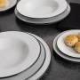 Assiette à dessert Bidasoa Glacial Filo Blanc Céramique Ø 19 cm (36 Unités)