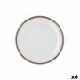Assiette à dessert Bidasoa Orion Hydrozero Blanc Céramique Ø 21 cm (6 Unités)