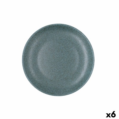 Dessert dish Bidasoa Element Hydrozero Blue Ceramic Ø 21 cm (6 Units)