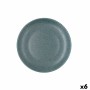 Dessert dish Bidasoa Element Hydrozero Blue Ceramic Ø 21 cm (6 Units)