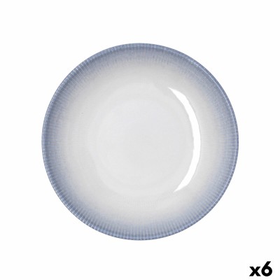 Assiette creuse Bidasoa Lea Hydrozero Blanc Céramique Ø 23 cm (6 Unités)