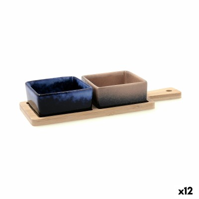 Ensemble à apértif Bidasoa Moana Multicouleur Céramique 25 x 9,5 x 4,5 cm 3 Pièces (12 Unités)