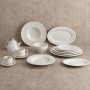 Salad Bowl Bidasoa Serenity Hydrozero White Ceramic Ø 23 cm (6 Units)