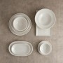 Salad Bowl Bidasoa Serenity Hydrozero White Ceramic Ø 23 cm (6 Units)