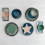 Bol pour Apéritifs Bidasoa Aura Stela Vert Céramique 12 x 12 x 5 cm (6 Unités)