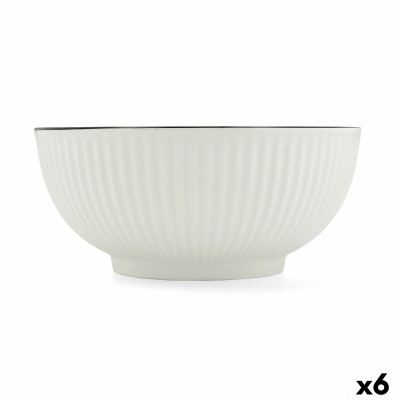 Bol pour Apéritifs Quid Gastro Black Blanc Noir Céramique (6 Unités)
