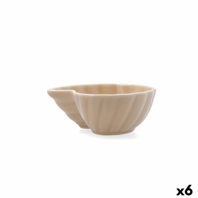 Bol pour Apéritifs Bidasoa Aura Stela Beige Céramique 12,5 x 11,5 x 5 cm (6 Unités)