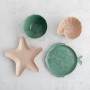 Bol pour Apéritifs Bidasoa Aura Stela Beige Céramique 12,5 x 11,5 x 5 cm (6 Unités)