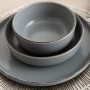 Bol pour Apéritifs Quid Duna Gris Céramique 15 x 15 cm (12 Unités)