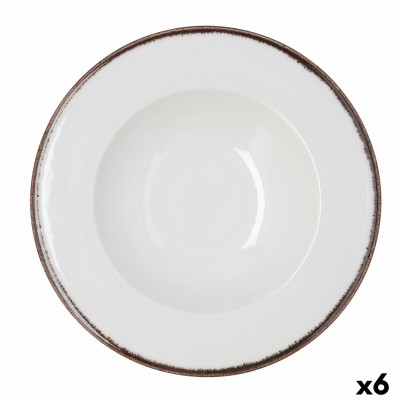 Assiette à pâtes Bidasoa Orion Hydrozero Blanc Céramique Ø 30 cm (6 Unités)