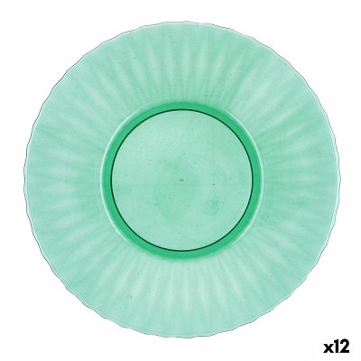 Assiette plate Quid Iris Vert Plastique Ø 26 cm (12 Unités)