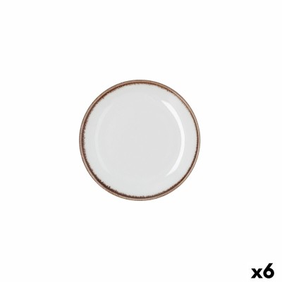 Plate Bidasoa Orion Hydrozero White Ceramic Ø 15 cm Bread (6 Units)