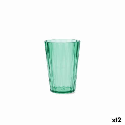 Verre d'eau Quid Iris Vert Plastique 400 ml (12 Unités)