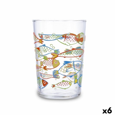 Verre d'eau Luminarc Peces Multicouleur verre Poissons 500 ml (6 Unités)