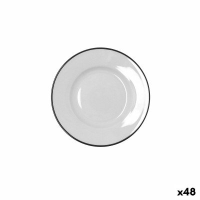 Assiette Bidasoa Glacial Filo Blanc Céramique Ø 16,5 cm Pain (48 Unités)