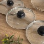 Couvercle pour marmite Quid Renova Transparent verre Ø 34 cm (6 Unités)