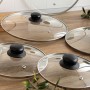 Couvercle pour marmite Quid Renova Transparent verre Ø 18 cm (6 Unités)