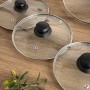 Couvercle pour marmite Quid Renova Transparent verre Ø 18 cm (6 Unités)