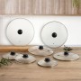 Pan lid Quid Renova Transparent Glass Ø 20 cm (6 Units)