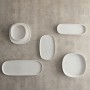 Snack tray Bidasoa Elite White 18,5 x 11,5 cm (8 Units)
