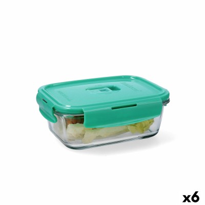 Boîte à lunch hermétique Luminarc Turquesa Turquoise verre 820 ml (6 Unités)
