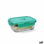 Boîte à lunch hermétique Luminarc Turquesa Turquoise verre 820 ml (6 Unités)