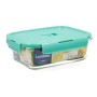Boîte à lunch hermétique Luminarc Turquesa Turquoise verre 1,22 L (6 Unités)