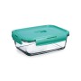Hermetic Lunch Box Luminarc Turquesa Turquoise Glass 1,22 L (6 Units)