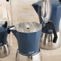 Italian Coffee Pot Quid Baltic White Metal 3 Cups (6 Units)